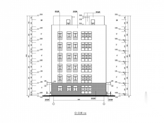 [武汉]9层办公综合楼建筑施工图cad施工图下载【ID:166564139】