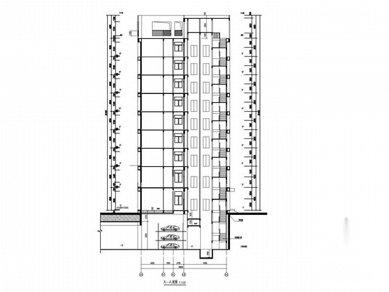 [武汉]9层办公综合楼建筑施工图cad施工图下载【ID:166564139】