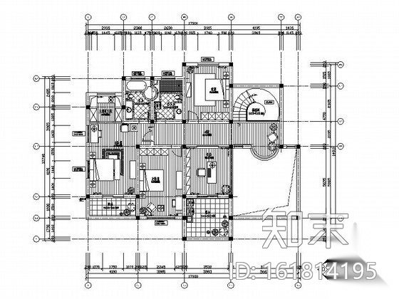 [上海]欧式温馨精装修2层别墅室内设计施工图施工图下载【ID:161814195】