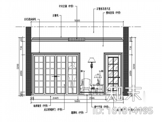 [上海]欧式温馨精装修2层别墅室内设计施工图施工图下载【ID:161814195】