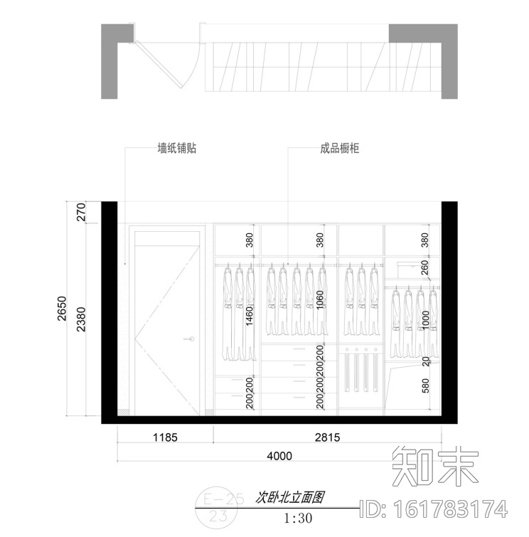 [张家界]极简灰蓝色调住宅室内设计施工图（含效果图）cad施工图下载【ID:161783174】