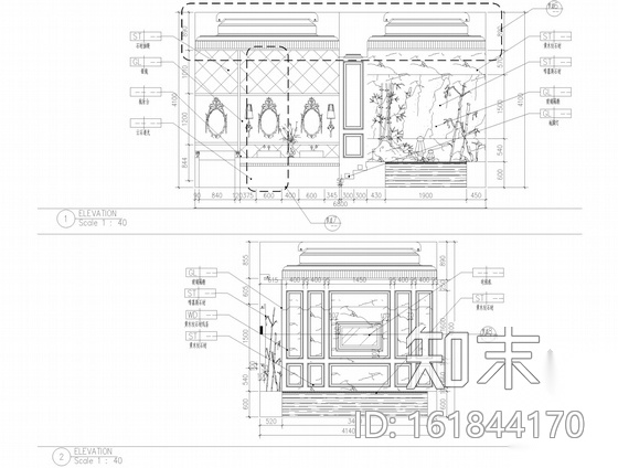 [内蒙古]知名设计公司设计欧式古典豪宅CAD施工图cad施工图下载【ID:161844170】