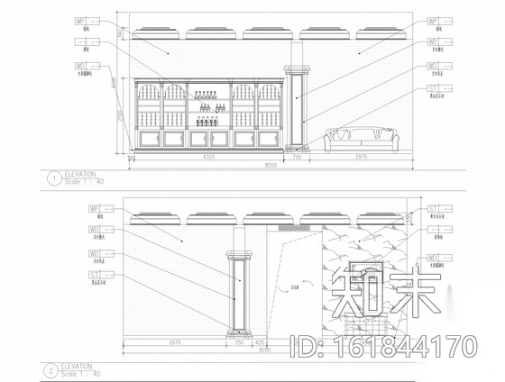 [内蒙古]知名设计公司设计欧式古典豪宅CAD施工图cad施工图下载【ID:161844170】