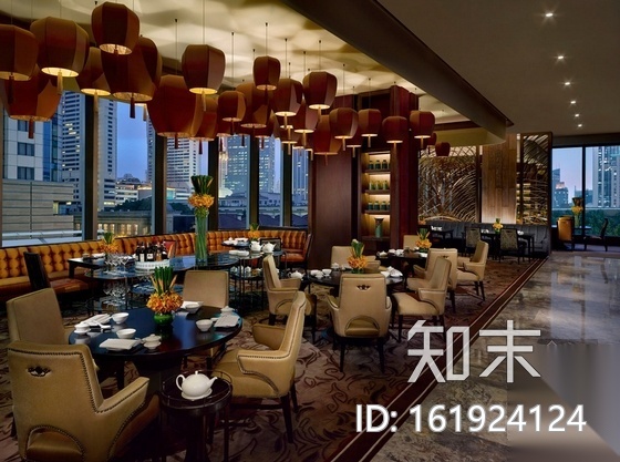 [上海]商务休闲区五星级酒店典雅中餐厅装修施工图（含效...cad施工图下载【ID:161924124】