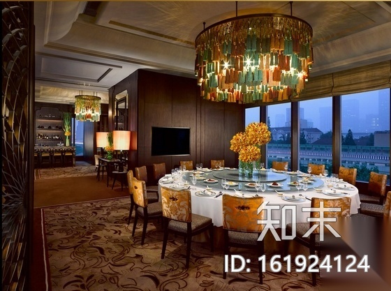 [上海]商务休闲区五星级酒店典雅中餐厅装修施工图（含效...cad施工图下载【ID:161924124】