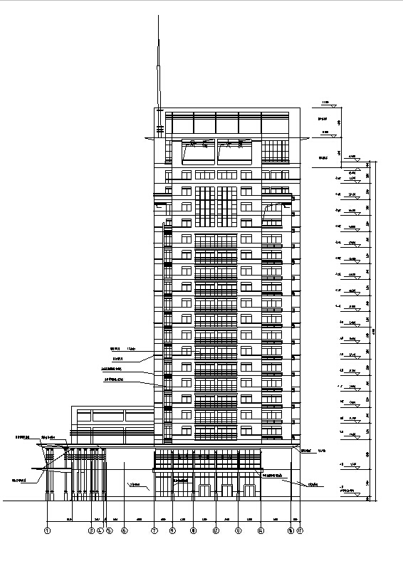 3套商业办公综合楼建筑设计施工图cad施工图下载【ID:167231192】