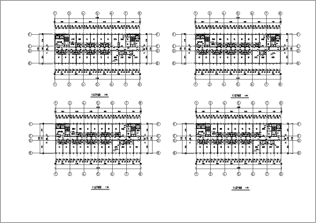 3套商业办公综合楼建筑设计施工图cad施工图下载【ID:151407129】