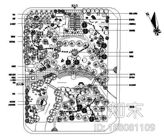 某小区公园绿化规划设计图施工图下载【ID:168081109】