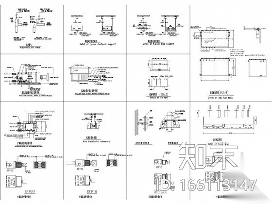 暖通各设备安装详图cad施工图下载【ID:166113147】