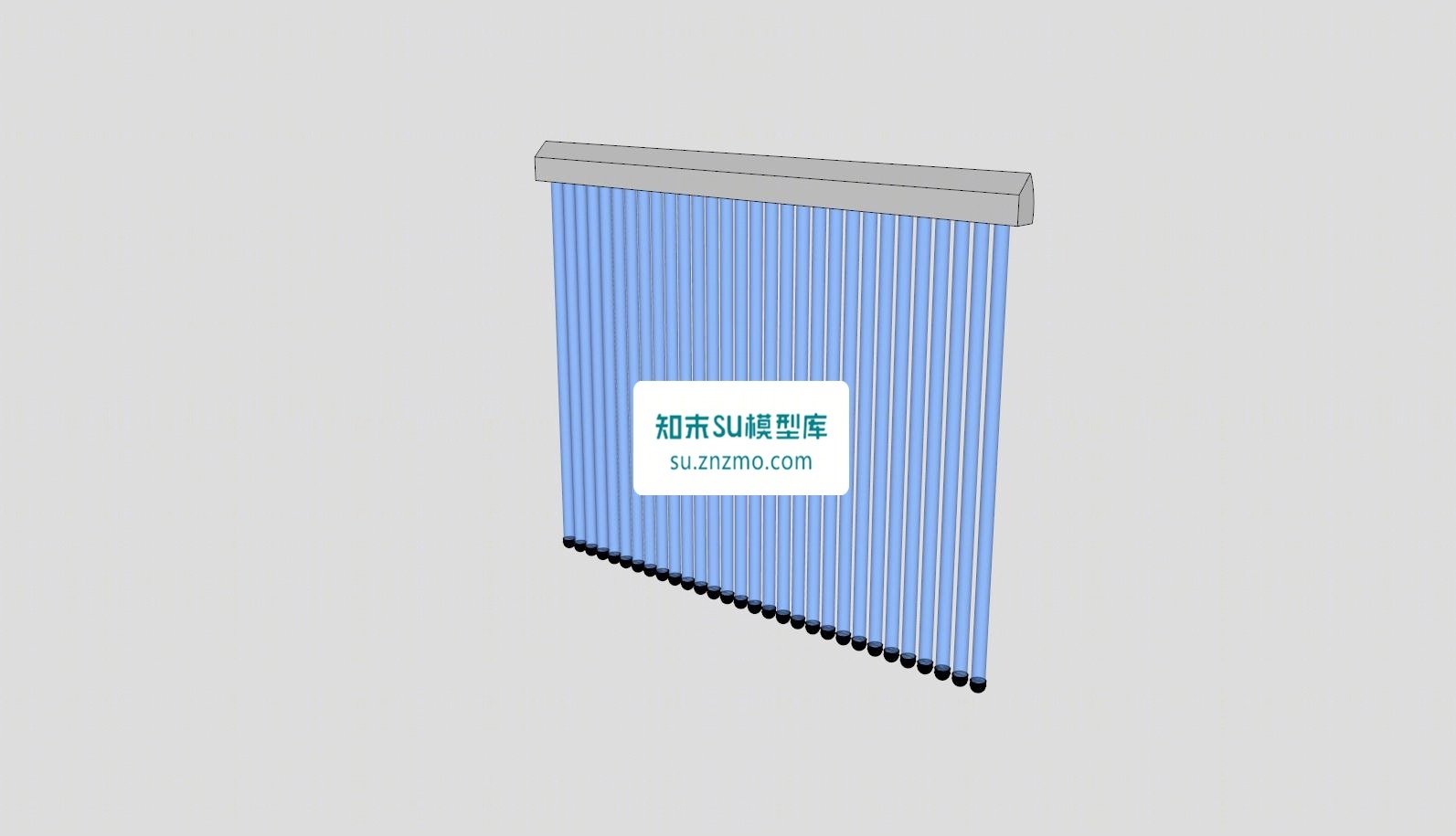 真空管太阳能电池板SU模型下载【ID:148508233】