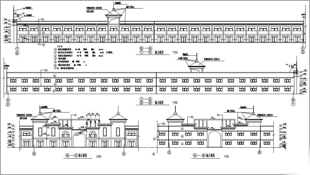 多层沿街商铺建筑设计方案施工图CADcad施工图下载【ID:165156130】