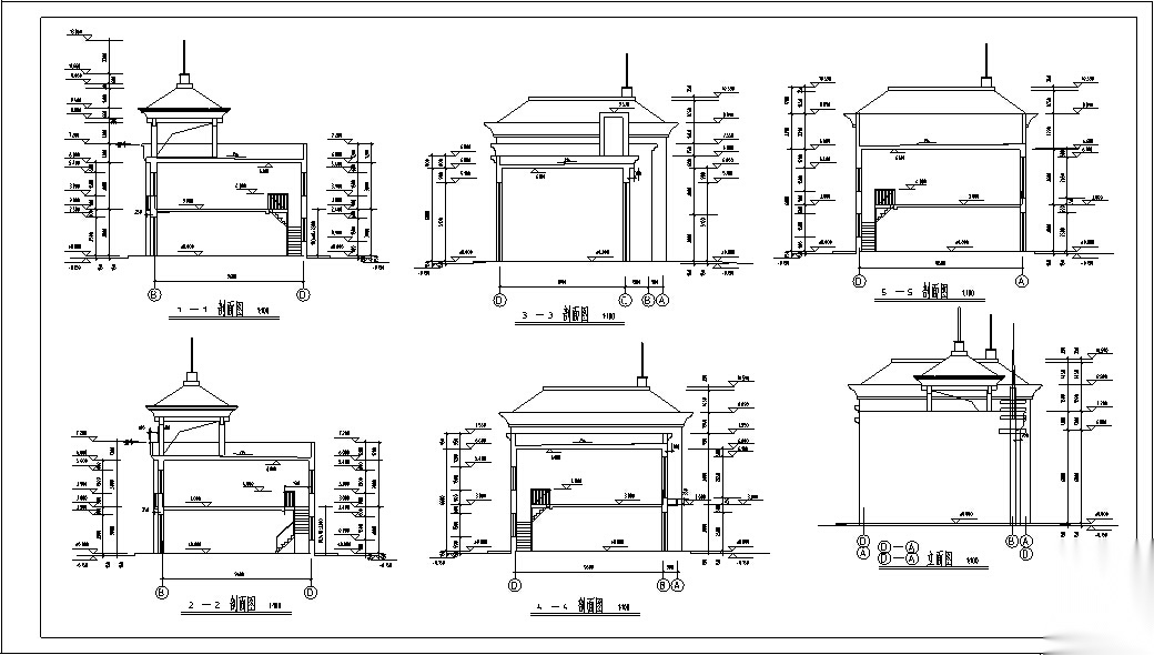 多层沿街商铺建筑设计方案施工图CADcad施工图下载【ID:165156130】