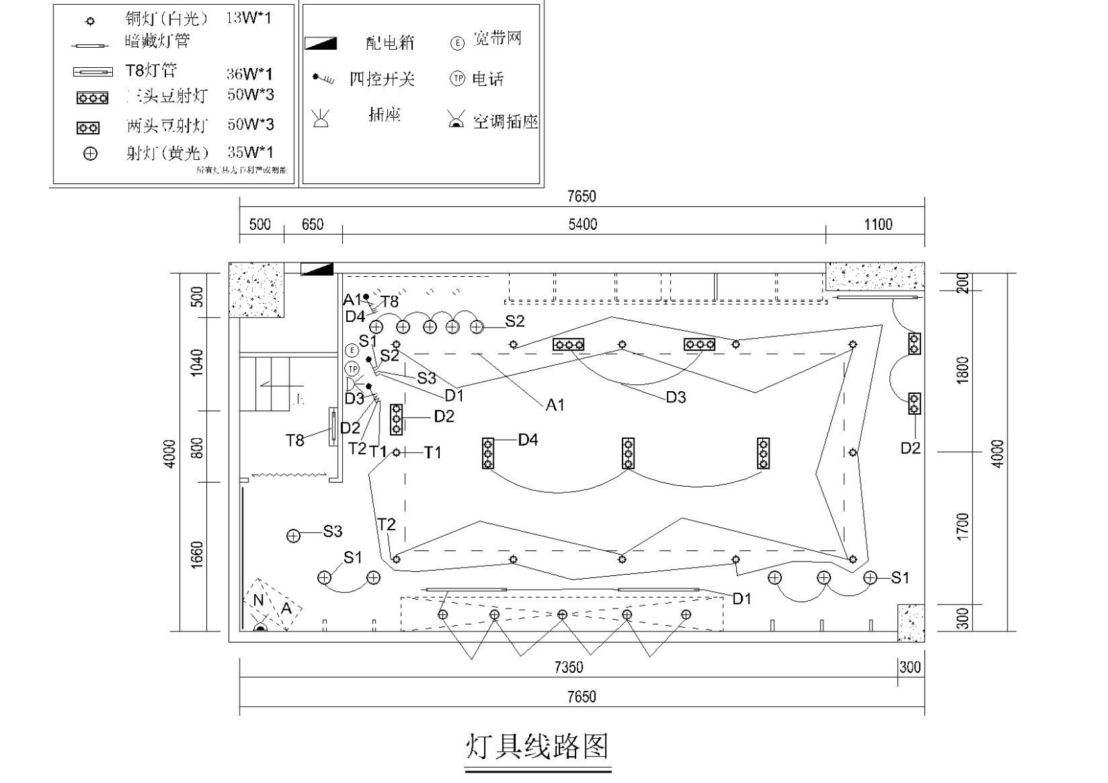 小商铺服装专卖店设计施工图cad施工图下载【ID:160704145】