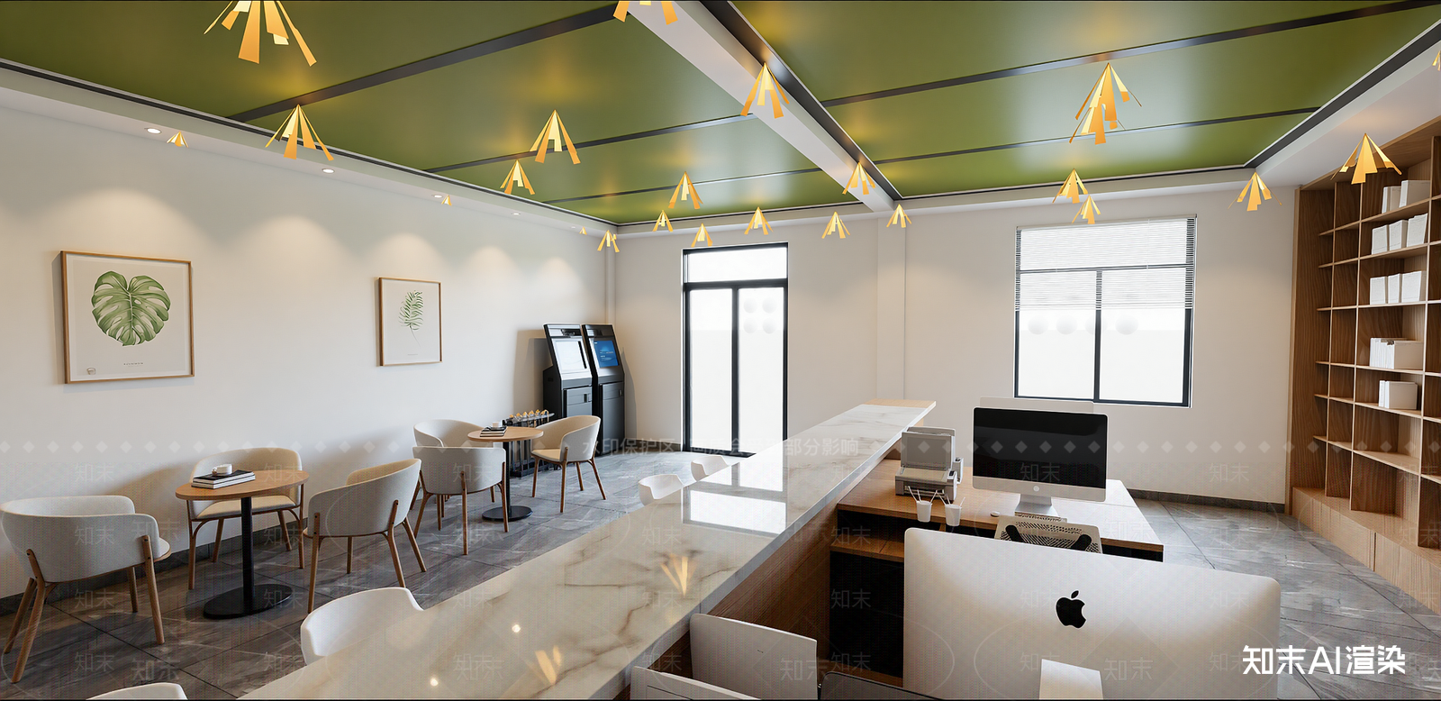 现代办事大厅SU模型下载【ID:1215934320】