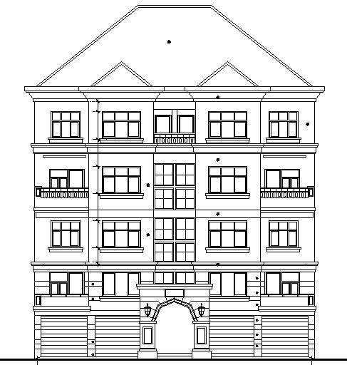 四层住宅建筑施工图-2cad施工图下载【ID:149852183】