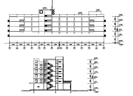 某六层中学综合教学楼建筑方案图cad施工图下载【ID:151576131】