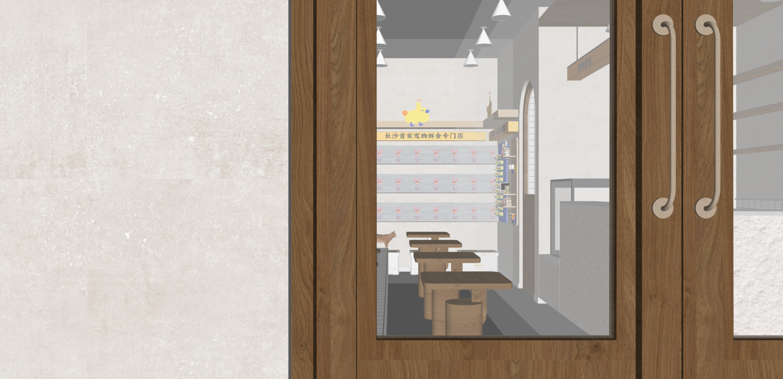 现代甜品面包店SU模型下载【ID:1215985607】