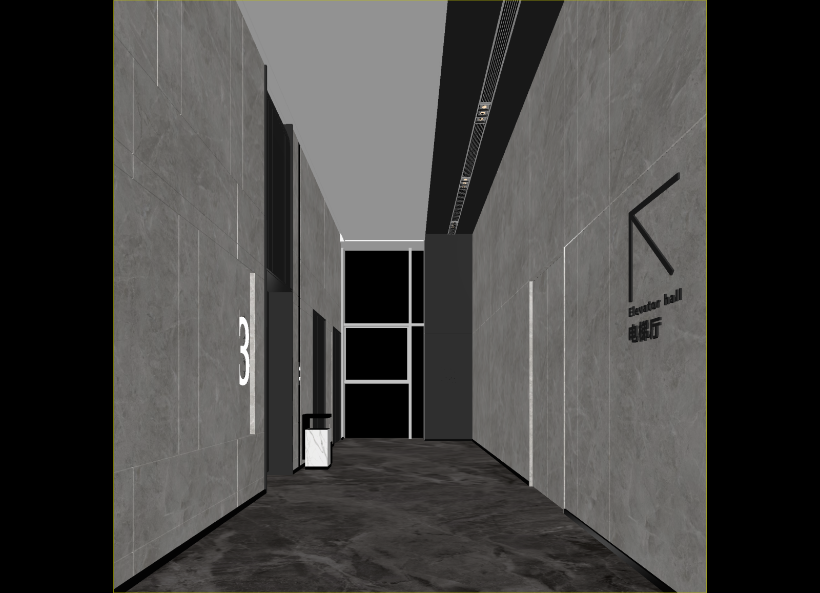 现代走廊3D模型下载【ID:1214746670】