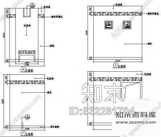 图块/节点VIP房立面图8cad施工图下载【ID:832281704】