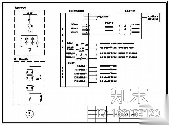 10kv软启动柜原理图cad施工图下载【ID:168155120】