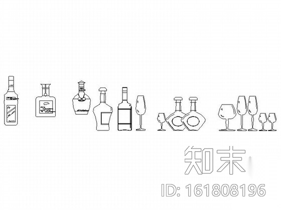 厨房摆设cad施工图下载【ID:161808196】