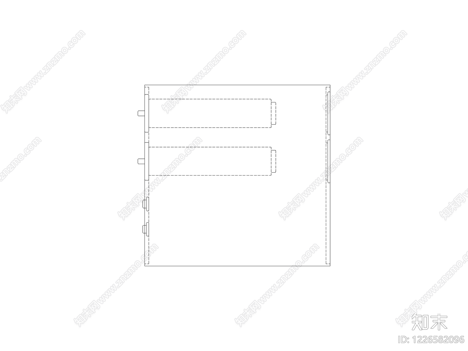 柜门cad施工图下载【ID:1226582096】