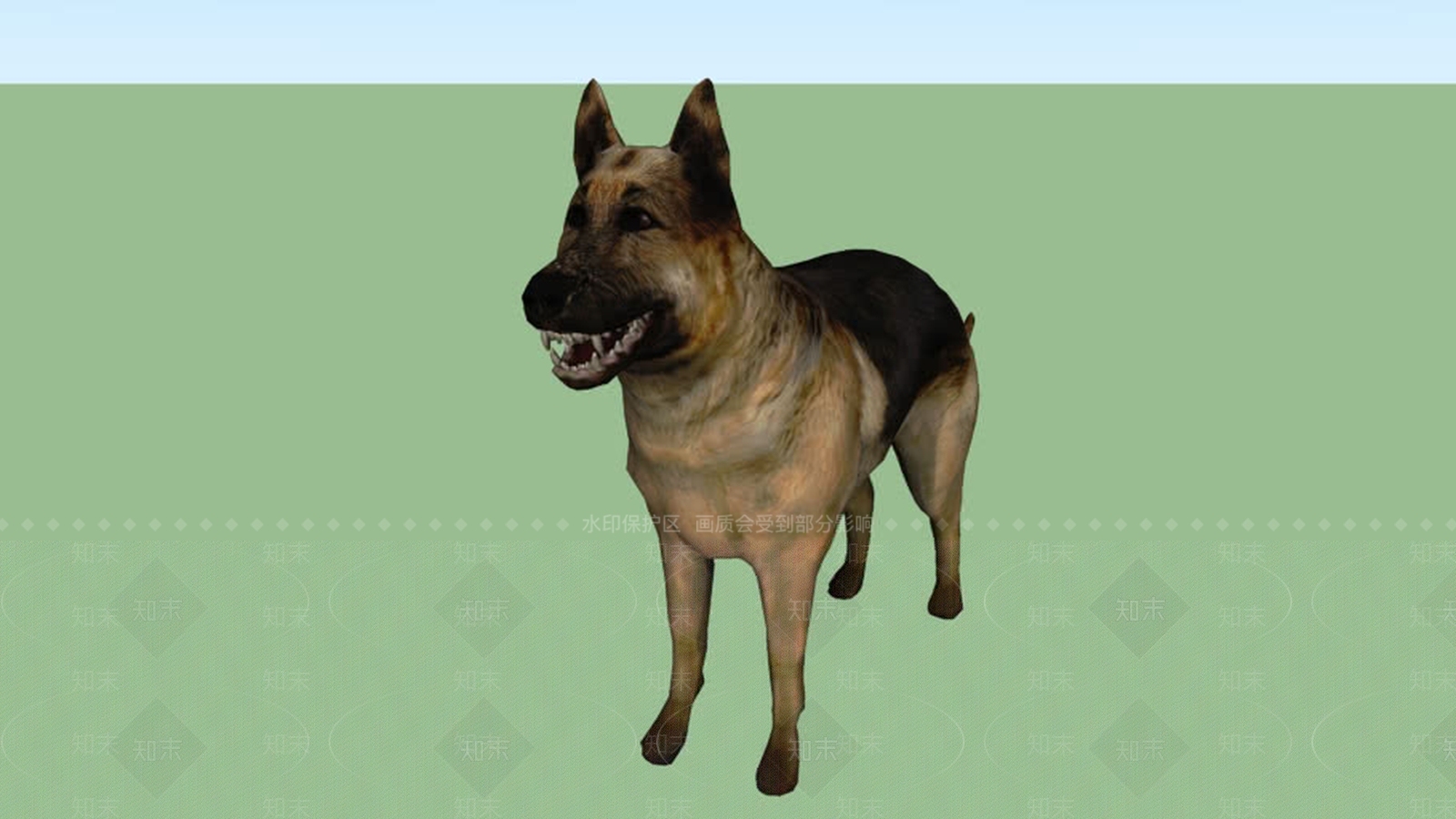 牧羊犬2(低聚)SU模型下载【ID:1162356331】