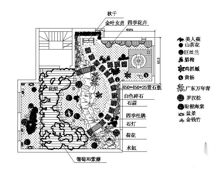 屋顶花园景观设计图施工图下载【ID:161013186】