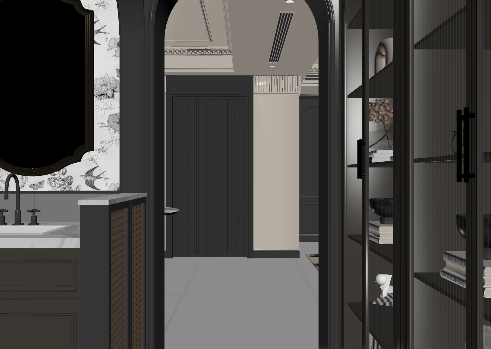 法式玄关3D模型下载【ID:1215118595】