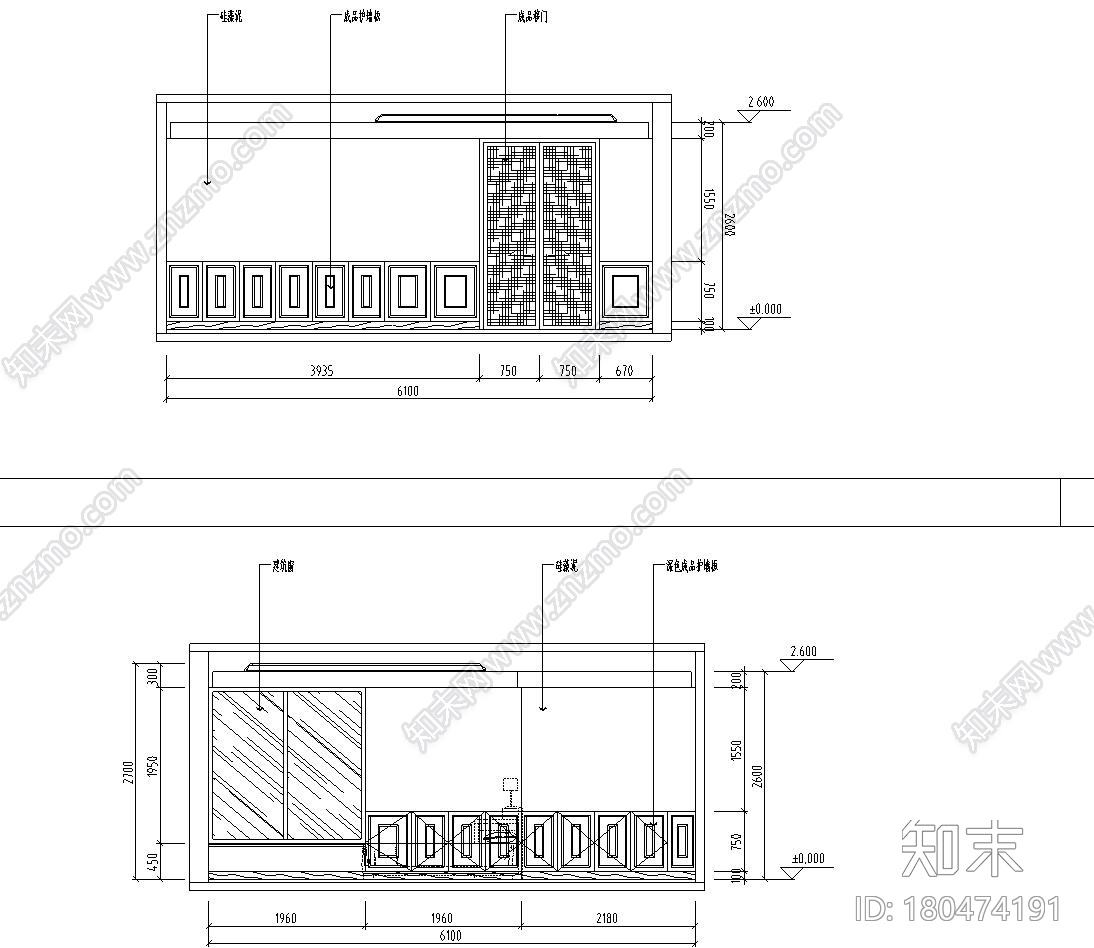 东南亚6居室大平层住宅装修施工图设计cad施工图下载【ID:180474191】