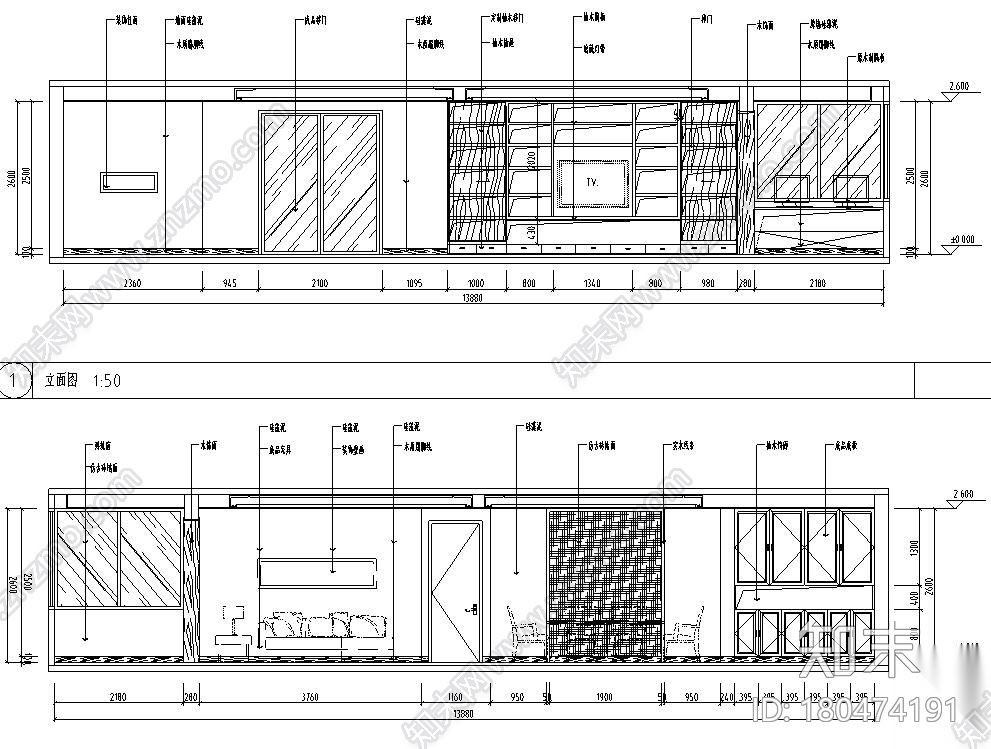 东南亚6居室大平层住宅装修施工图设计cad施工图下载【ID:180474191】