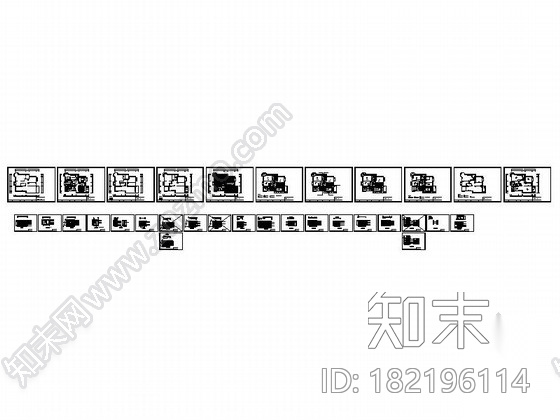 [湖北]鄂州某田园风格三室两厅装修图施工图下载【ID:182196114】