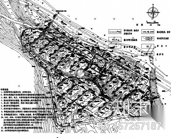 福建某小区道路、排水设计图纸cad施工图下载【ID:167267187】
