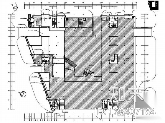 [江苏]现代国际丝绸集团控股子公司办公楼装修设计施工图cad施工图下载【ID:166407184】