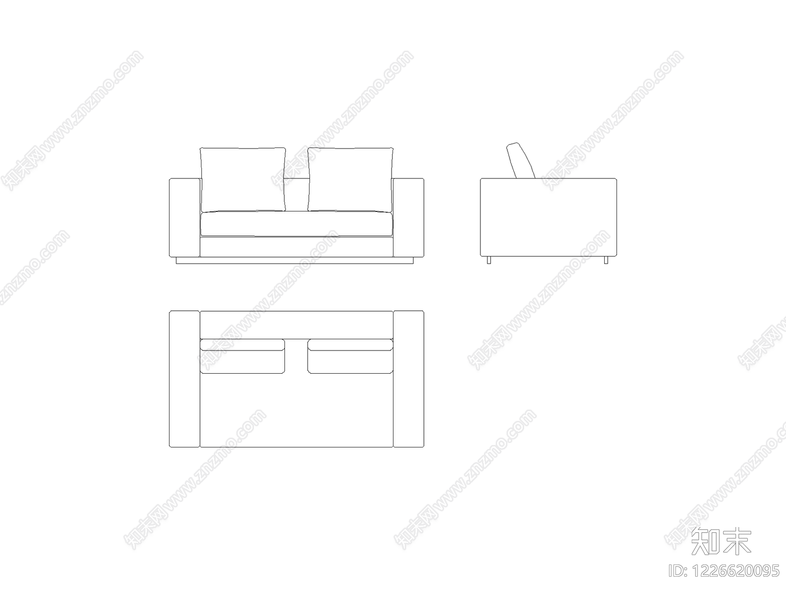 现代,意式沙发CAD图纸
