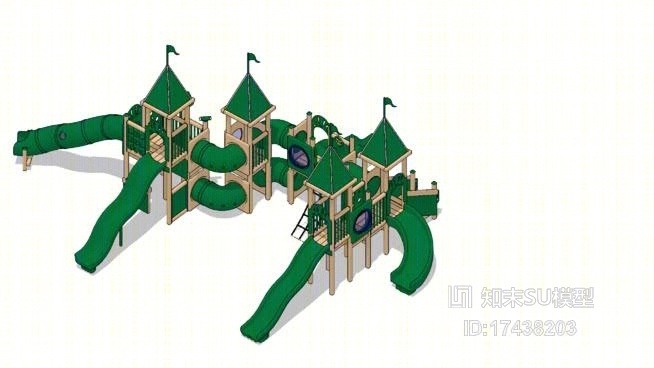 儿童滑梯SU模型下载【ID:717982685】
