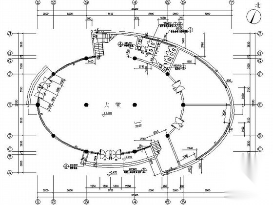 某现代型玻璃幕售楼处建筑扩初图cad施工图下载【ID:165139149】