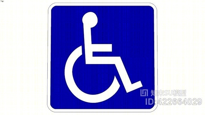 轮椅可达性标志SU模型下载【ID:422664029】