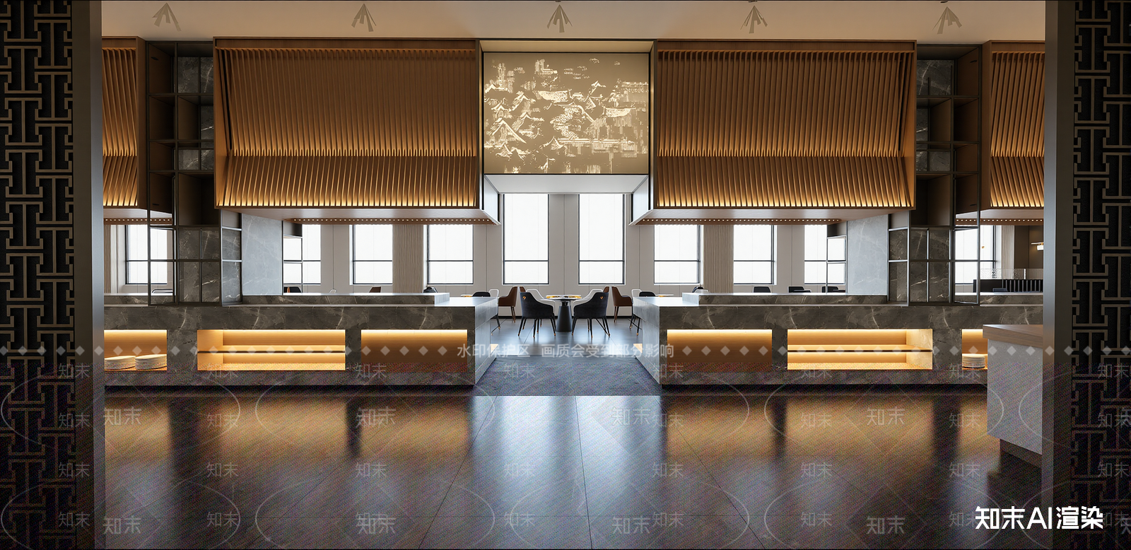 现代酒店大堂SU模型下载【ID:1215202337】