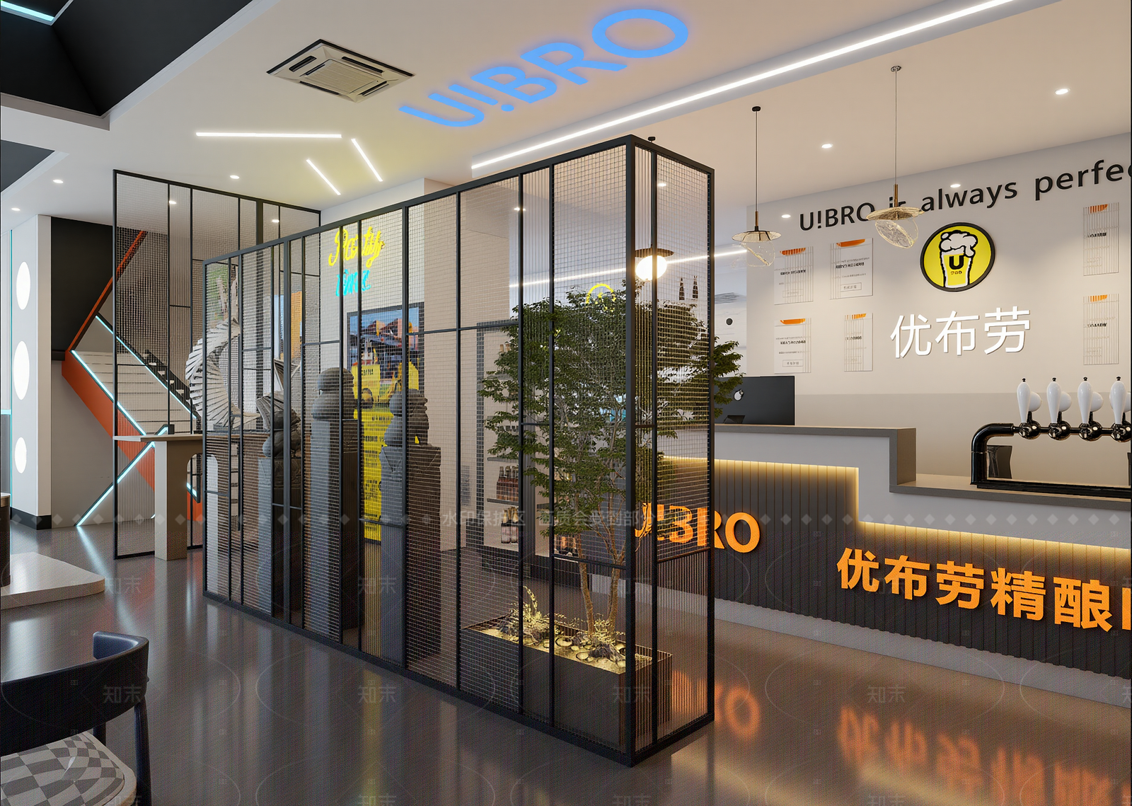 工业酒吧3D模型下载【ID:1214949457】