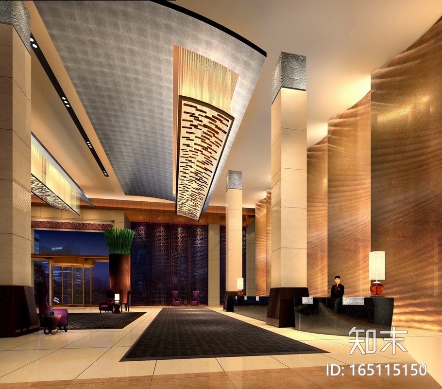 [北京]某五星级商务酒店工程施工图+效果图cad施工图下载【ID:165115150】