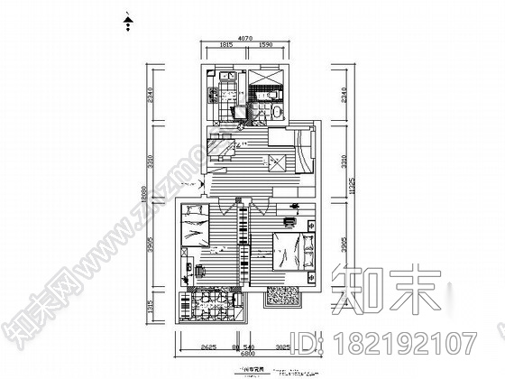 精致现代风格两居室装修图（含实景图及效果图）cad施工图下载【ID:182192107】