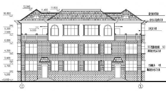 三层双拼别墅建筑施工图施工图下载【ID:149924122】