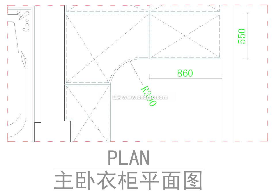 衣柜cad施工图下载【ID:180787164】