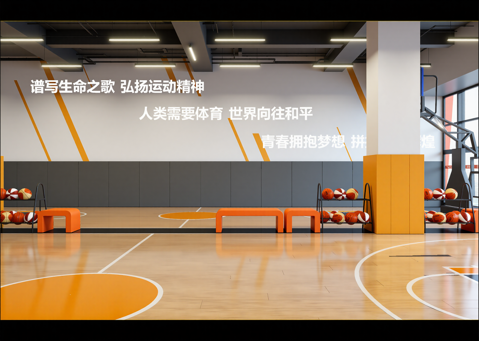 工业篮球场3D模型下载【ID:1214793868】