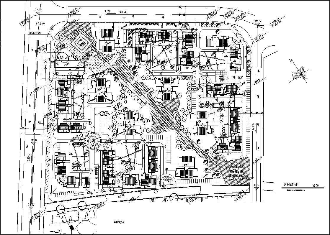 某小区多层会所建筑设计方案施工图CAD施工图下载【ID:166335116】