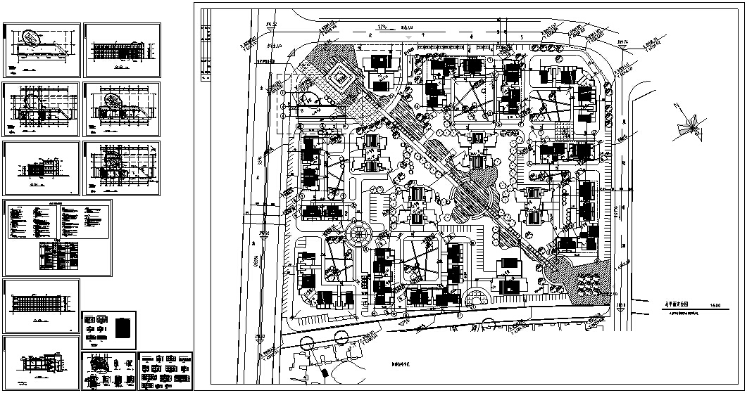 某小区多层会所建筑设计方案施工图CAD施工图下载【ID:166335116】