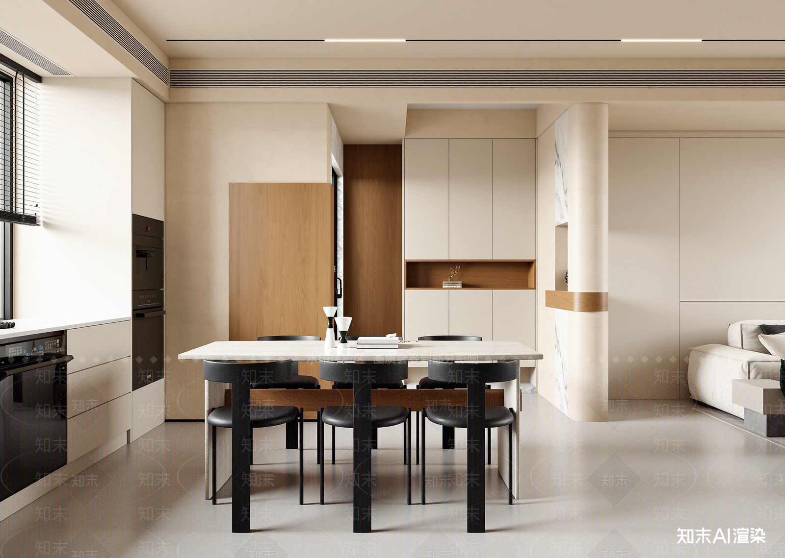 现代客餐厅3D模型下载【ID:1222008377】
