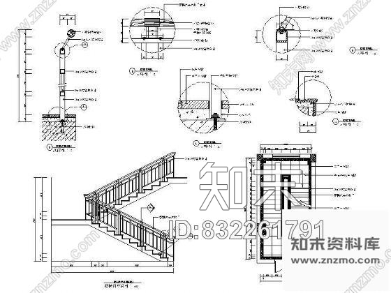 图块/节点办公楼楼梯详图cad施工图下载【ID:832261791】