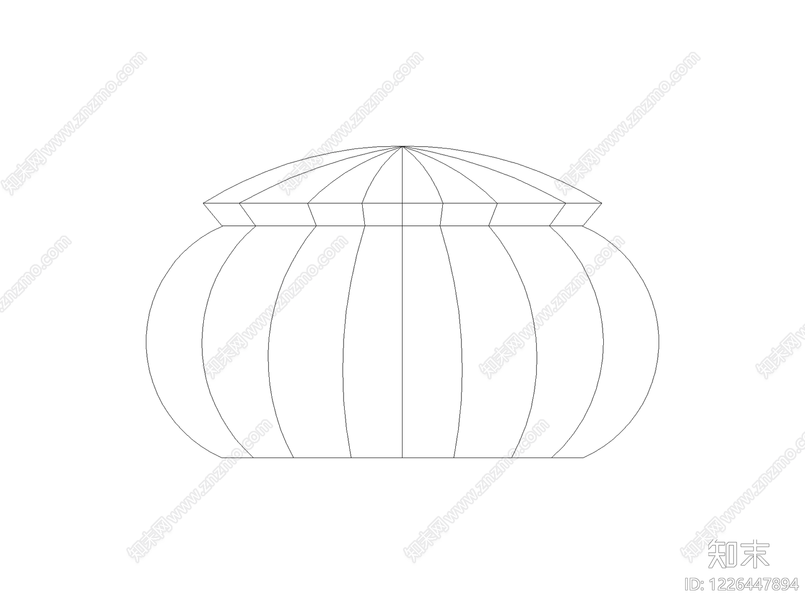 摆件cad施工图下载【ID:1226447894】